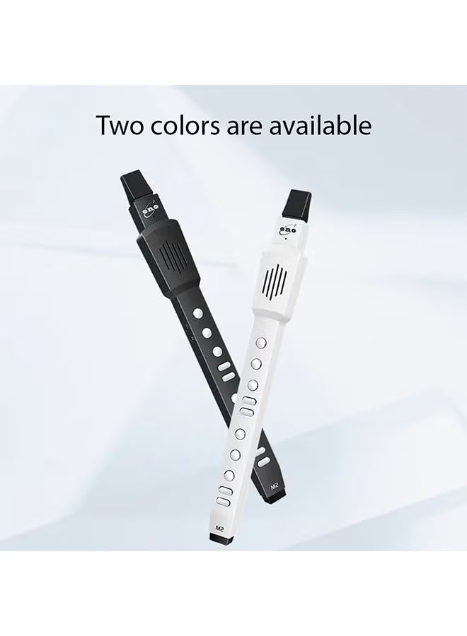 ENO Digital Wind Instrument Electric Flute Saxophone Portable Automatic Vibration Mini Electronic Wind Instrument Set white - Image 3